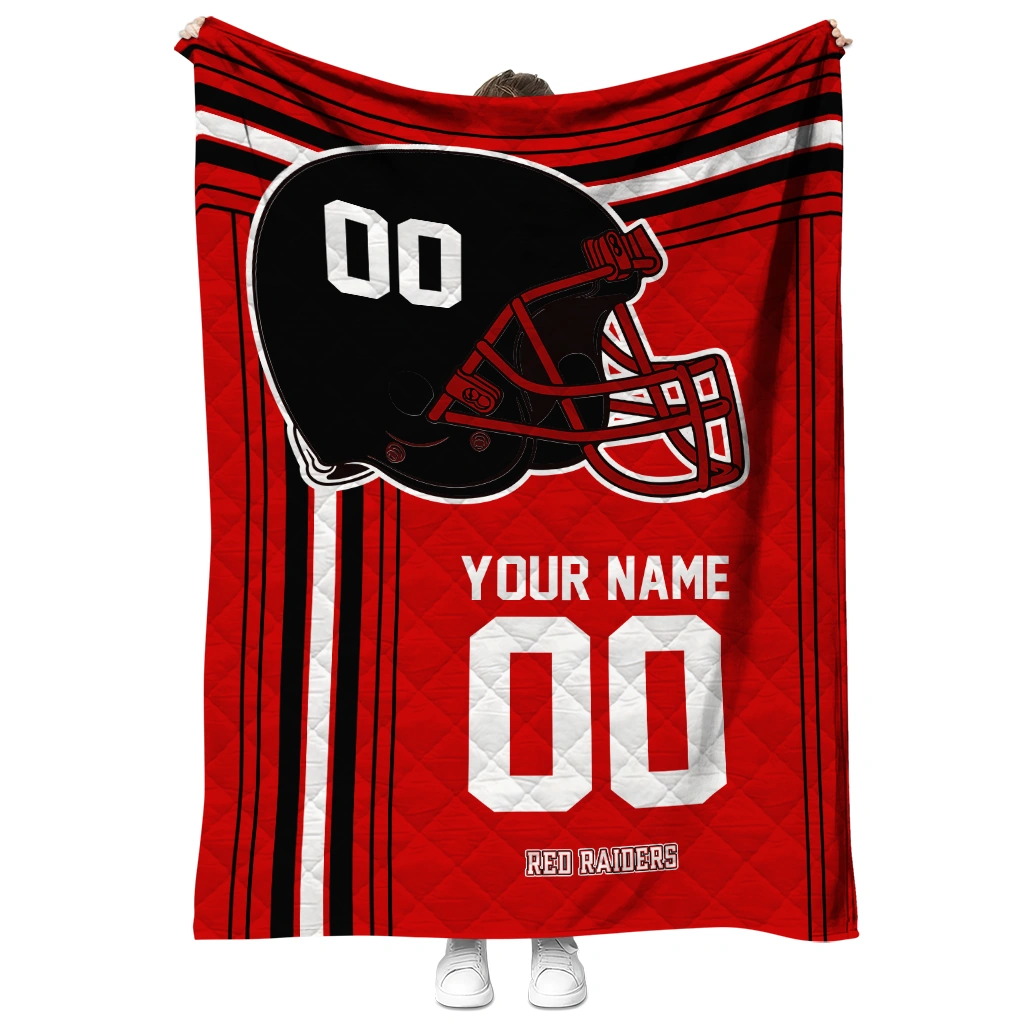 customized texas tech red raiders helmet theme red quilt blanket fashion forward customized texas tech red raiders helmet theme red quilt blanket fashion forward