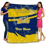 customized toledo rockets brushstroke layers blue quilt blanket best selling