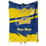 customized toledo rockets brushstroke layers blue quilt blanket best selling