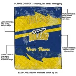 customized toledo rockets brushstroke layers blue quilt blanket best selling