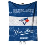 customized toronto blue jays snoopy victory blue white quilt blanket best selling