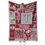 customized troy trojans helmet passion red quilt blanket best selling