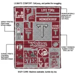 customized troy trojans helmet passion red quilt blanket best selling