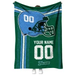 customized tulane green wave helmet theme green quilt blanket best selling