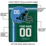 customized tulane green wave helmet theme green quilt blanket best selling