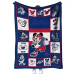 customized tulsa golden hurricane mickey crimson blue white quilt blanket best selling