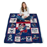 customized tulsa golden hurricane mickey crimson blue white quilt blanket best selling