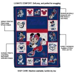 customized tulsa golden hurricane mickey crimson blue white quilt blanket best selling