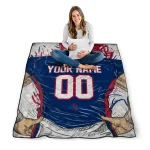 customized tulsa golden hurricane player sketch blue gray quilt blanket best selling