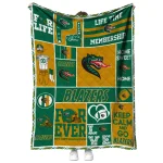customized uab blazers helmet passion green quilt blanket best selling
