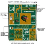 customized uab blazers helmet passion green quilt blanket best selling