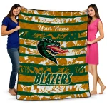 customized uab blazers layered florals green white quilt blanket best selling