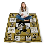 customized ucf knights mickey crimson gold white quilt blanket best selling