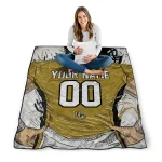 customized ucf knights player sketch gold gray quilt blanket best selling
