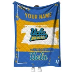 customized ucla bruins grunge patch blue white quilt blanket best selling