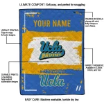 customized ucla bruins grunge patch blue white quilt blanket best selling