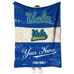 customized ucla bruins hibiscus burst blue white quilt blanket best selling