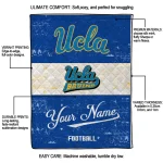 customized ucla bruins hibiscus burst blue white quilt blanket best selling