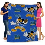 customized ucla bruins mickey football blue quilt blanket best selling