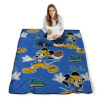 customized ucla bruins mickey football blue quilt blanket best selling