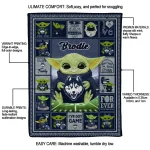 customized uconn huskies yody baby pattern blue quilt blanket best selling