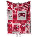 customized unlv rebels helmet passion red quilt blanket best selling