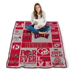 customized unlv rebels helmet passion red quilt blanket best selling