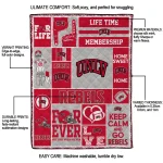 customized unlv rebels helmet passion red quilt blanket best selling