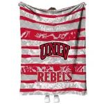 customized unlv rebels layered florals red white quilt blanket best selling