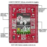 customized unlv rebels snoopy coach red quilt blanket best selling