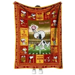 customized usc trojans snoopy coach red quilt blanket best selling