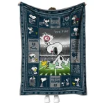 customized utah state aggies snoopy coach navy quilt blanket best selling