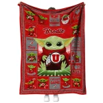 customized utah utes yody baby pattern red quilt blanket best selling