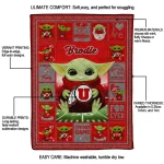 customized utah utes yody baby pattern red quilt blanket best selling
