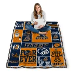customized utep miners helmet passion blue quilt blanket best selling