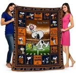 customized utep miners snoopy coach blue quilt blanket best selling