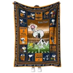 customized utep miners snoopy coach blue quilt blanket best selling