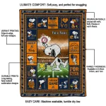 customized utep miners snoopy coach blue quilt blanket best selling