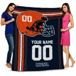 customized utsa roadrunners helmet theme orange quilt blanket best selling