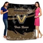customized vanderbilt commodores brushstroke layers black quilt blanket best selling