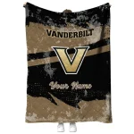 customized vanderbilt commodores brushstroke layers black quilt blanket best selling