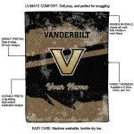 customized vanderbilt commodores brushstroke layers black quilt blanket best selling
