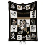 customized vanderbilt commodores mickey crimson black white quilt blanket best selling