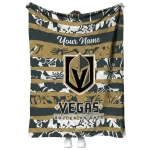 customized vegas golden knights layered florals tan white quilt blanket best selling