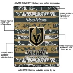 customized vegas golden knights layered florals tan white quilt blanket best selling