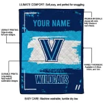 customized villanova wildcats grunge patch navy white quilt blanket best selling
