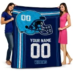 customized villanova wildcats helmet theme navy quilt blanket best selling
