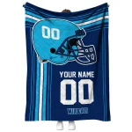 customized villanova wildcats helmet theme navy quilt blanket best selling