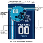 customized villanova wildcats helmet theme navy quilt blanket best selling