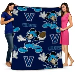 Customized Villanova Wildcats Mickey Football Navy Quilt Blanket 1 customized villanova wildcats mickey football navy quilt blanket best selling